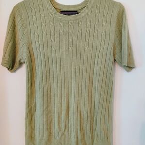 Vintage 90's Sag Harbor Olive Green Short Sleeve Top